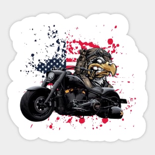 Patriotic Freedom Rider Sticker